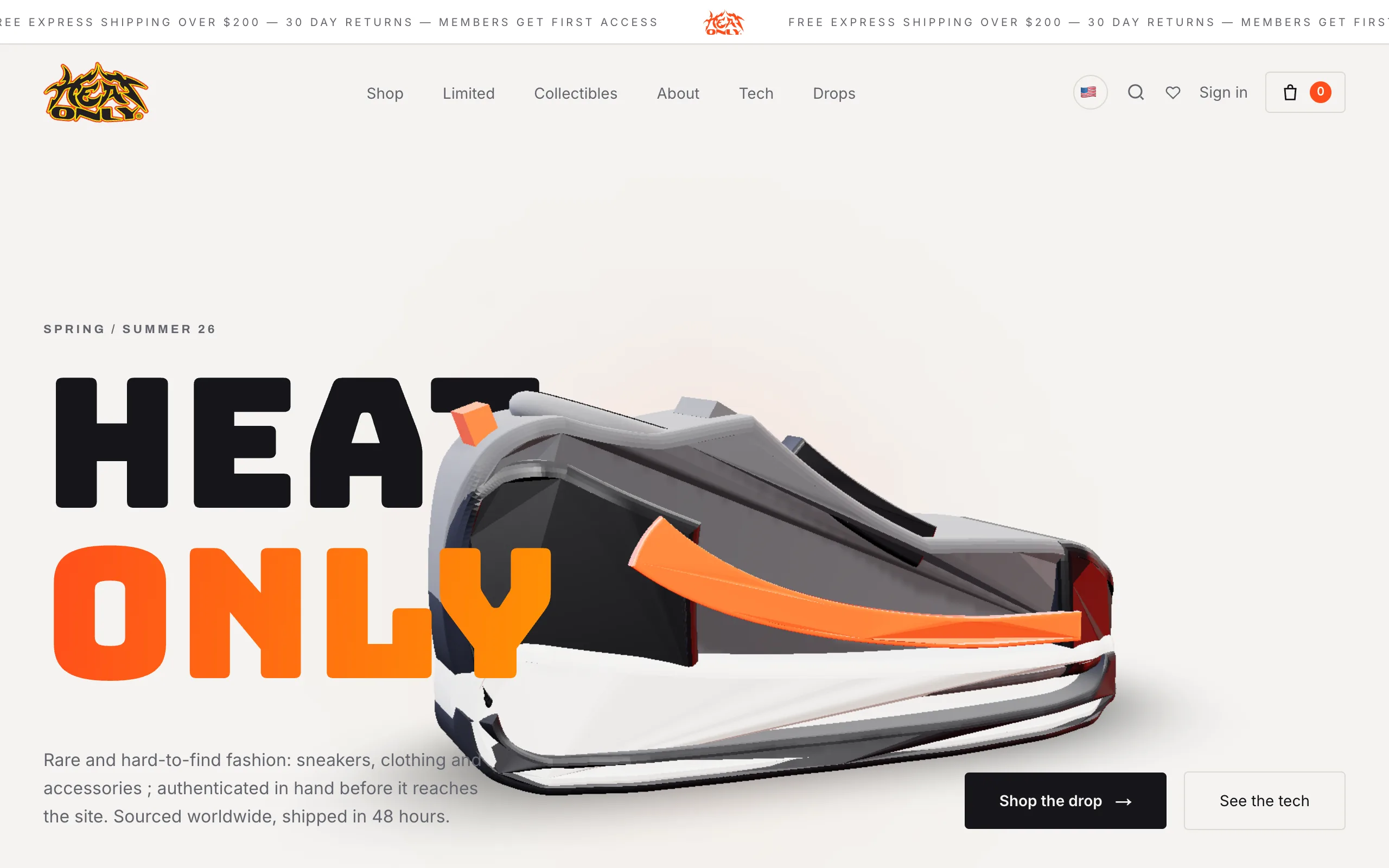 The H3atOnly website