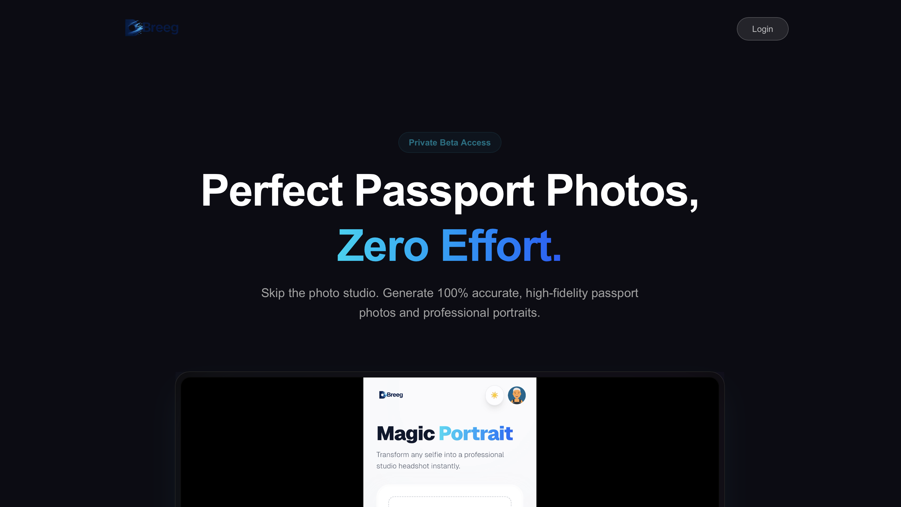 The Breeg Passport website