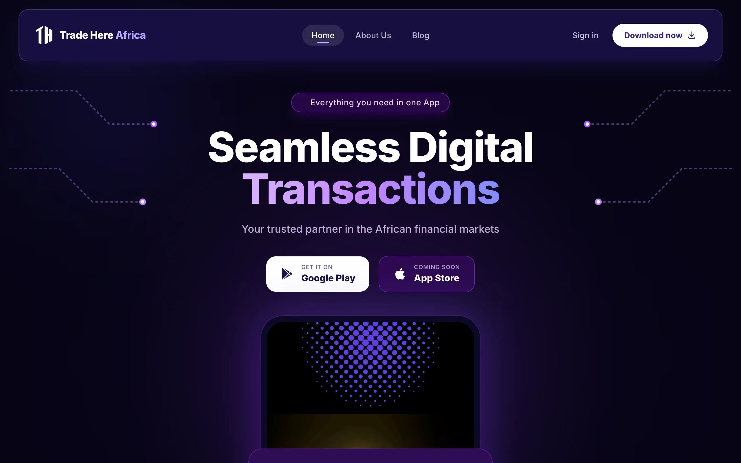 The Trade Here Africa website